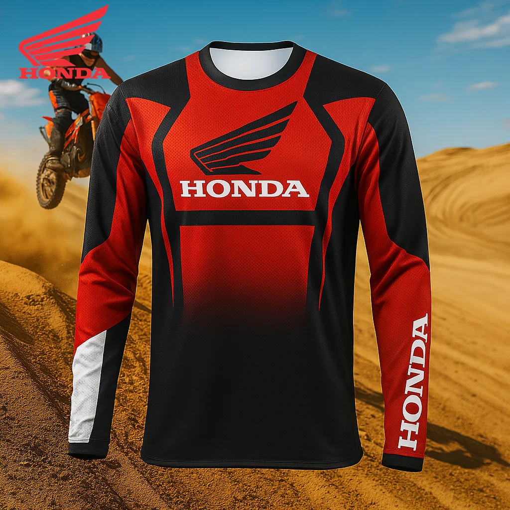 Быстросохнущий мотоциклетный трикотаж с длинным рукавом, снаряжение для верховой езды Honda для мужчин, дышащая удобная рубашка для грязевого велосипеда и мотокросса
Быстросохнущий мотоциклетный трикотаж с длинным рукавом, снаряжение для верховой езды Honda для мужчин, дышащая удобная рубашка для грязевого велосипеда и мотокросса