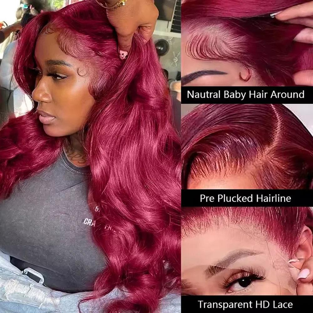 99J бордовый предварительно сорванный Hd прозрачный кружевной 13x4 объемная волна человеческие волосы кружевные фронтальные парики для женщин готовые к ношению
99J бордовый предварительно сорванный Hd прозрачный кружевной 13x4 объемная волна человеческие волосы кружевные фронтальные парики для женщин готовые к ношению