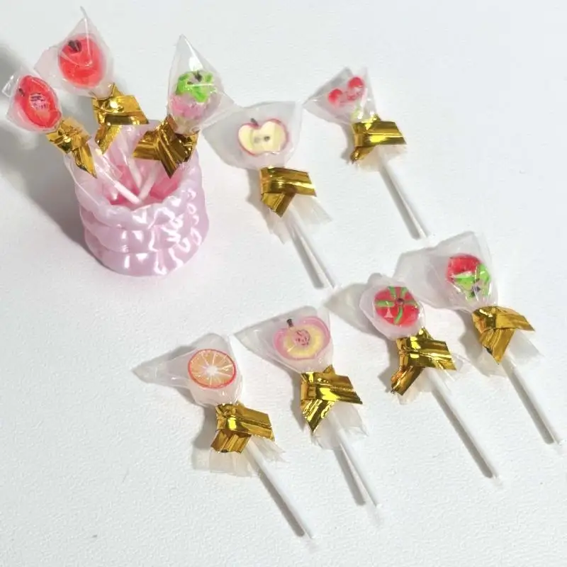6Pcs Fruit Lollipop Model Decoration 1:12 Dollhouse Miniature Candy DIY Accessories Kitchen Food And Play Toys Photography Props
6Pcs Fruit Lollipop Model Decoration 1:12 Dollhouse Miniature Candy DIY Accessories Kitchen Food And Play Toys Photography Props
