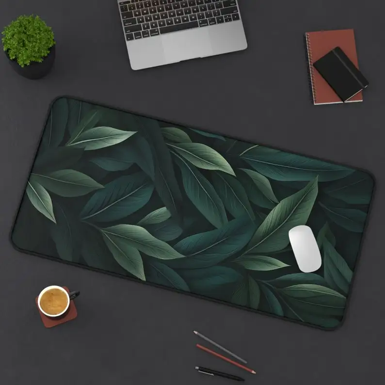 Dark Green Plant Pattern Deskmat,Green Nature Landscape Mousepad,Non-Slip Waterproof Gaming Mouse Pad,Suitable for Work and Play
Dark Green Plant Pattern Deskmat,Green Nature Landscape Mousepad,Non-Slip Waterproof Gaming Mouse Pad,Suitable for Work and Play