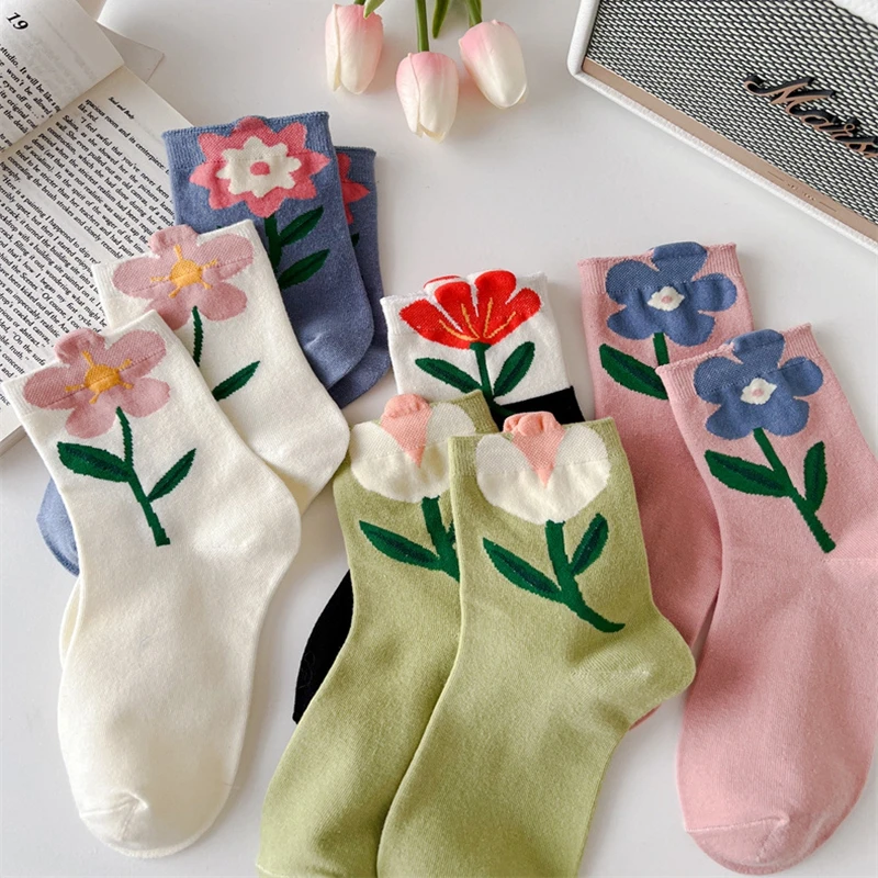 1 Pair Women Socks Japanese Korean Style Cartoon Flower Candy Color Mid Tube Socks Female Breathable Casual Short Socks
1 Pair Women Socks Japanese Korean Style Cartoon Flower Candy Color Mid Tube Socks Female Breathable Casual Short Socks