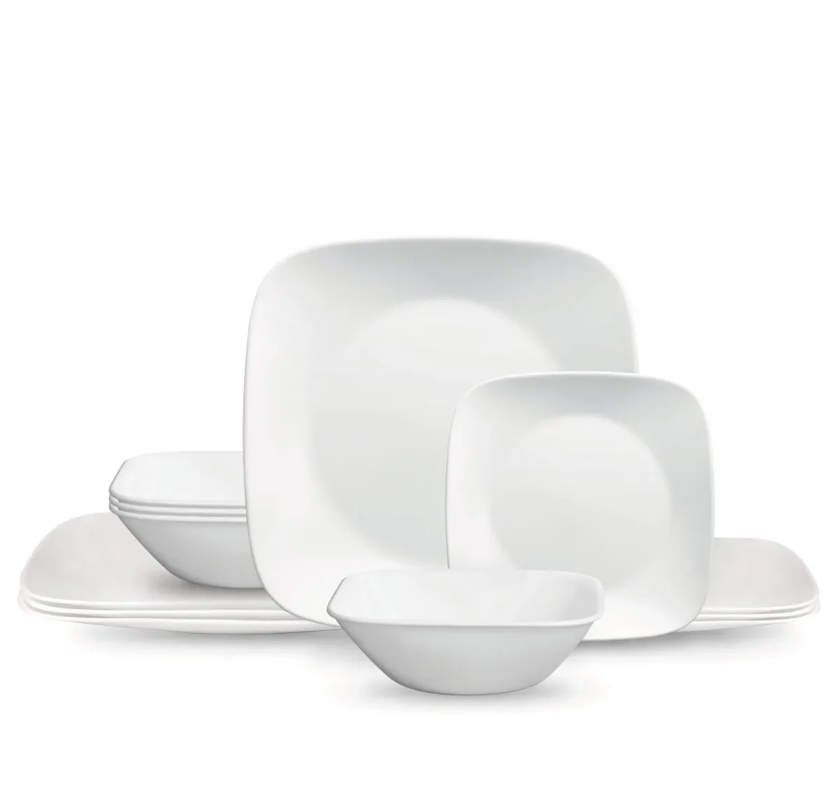 - Classic, Pure White Square 12-Piece Dinnerware Set
- Classic, Pure White Square 12-Piece Dinnerware Set