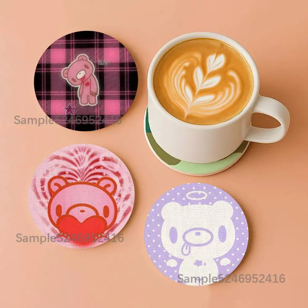 G-Gloomy Bear Cute Round Wooden Coasters Heat Resistant Non-slip Drink Cafe Decoration 2D Flat Color Print Set
G-Gloomy Bear Cute Round Wooden Coasters Heat Resistant Non-slip Drink Cafe Decoration 2D Flat Color Print Set