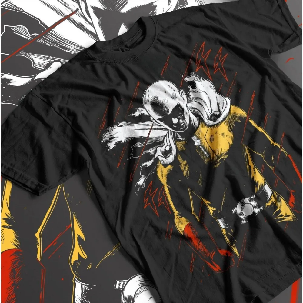 Men's One Punch Man Saitama Anime T-Shirt Oversized Black Short Sleeve Crew Neck Casual Streetwear Hero Graphic Fashion Top
Men's One Punch Man Saitama Anime T-Shirt Oversized Black Short Sleeve Crew Neck Casual Streetwear Hero Graphic Fashion Top