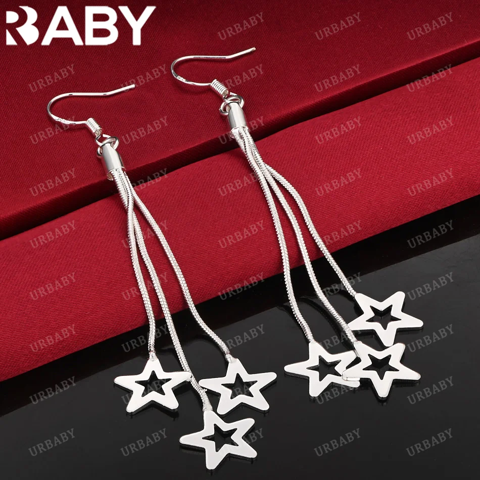 URBABY 925 Sterling Silver Earrings Tassel Stars Drop Earrings For Women Jewelry Fashion Party and Daily Wear
URBABY 925 Sterling Silver Earrings Tassel Stars Drop Earrings For Women Jewelry Fashion Party and Daily Wear