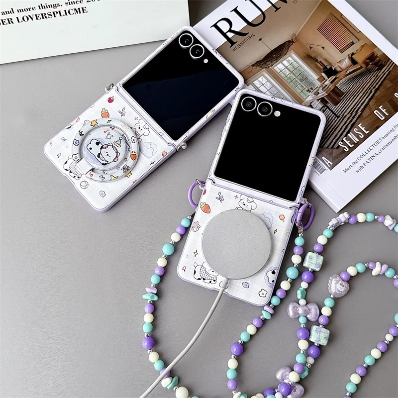 Cute Cartoon Clear Phone Case For Samsung Galaxy Z Flip 5 6 7 8 For MagSafe Mirror Ring Bead Strap Shockproof Cover Hard Shell
Cute Cartoon Clear Phone Case For Samsung Galaxy Z Flip 5 6 7 8 For MagSafe Mirror Ring Bead Strap Shockproof Cover Hard Shell
