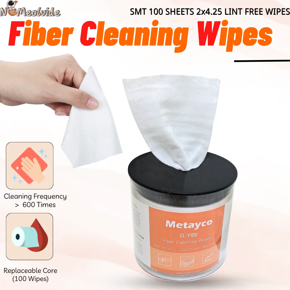 Metayco CL-Y100 Optical Fiber Cleaning Wipes Platform Dustfree Paper Fiber Lint-Free Wipes Optical Fiber Clean Paper
Metayco CL-Y100 Optical Fiber Cleaning Wipes Platform Dustfree Paper Fiber Lint-Free Wipes Optical Fiber Clean Paper