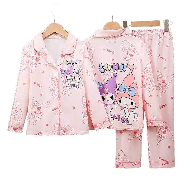 Sanrio My Melody детский пижамный костюм с длинными рукавами и лацканами Kawaii Kuromi, модная весенняя одежда в стиле аниме для девочек, одежда для отдыха на улице
Sanrio My Melody детский пижамный костюм с длинными рукавами и лацканами Kawaii Kuromi, модная весенняя одежда в стиле аниме для девочек, одежда для отдыха на улице