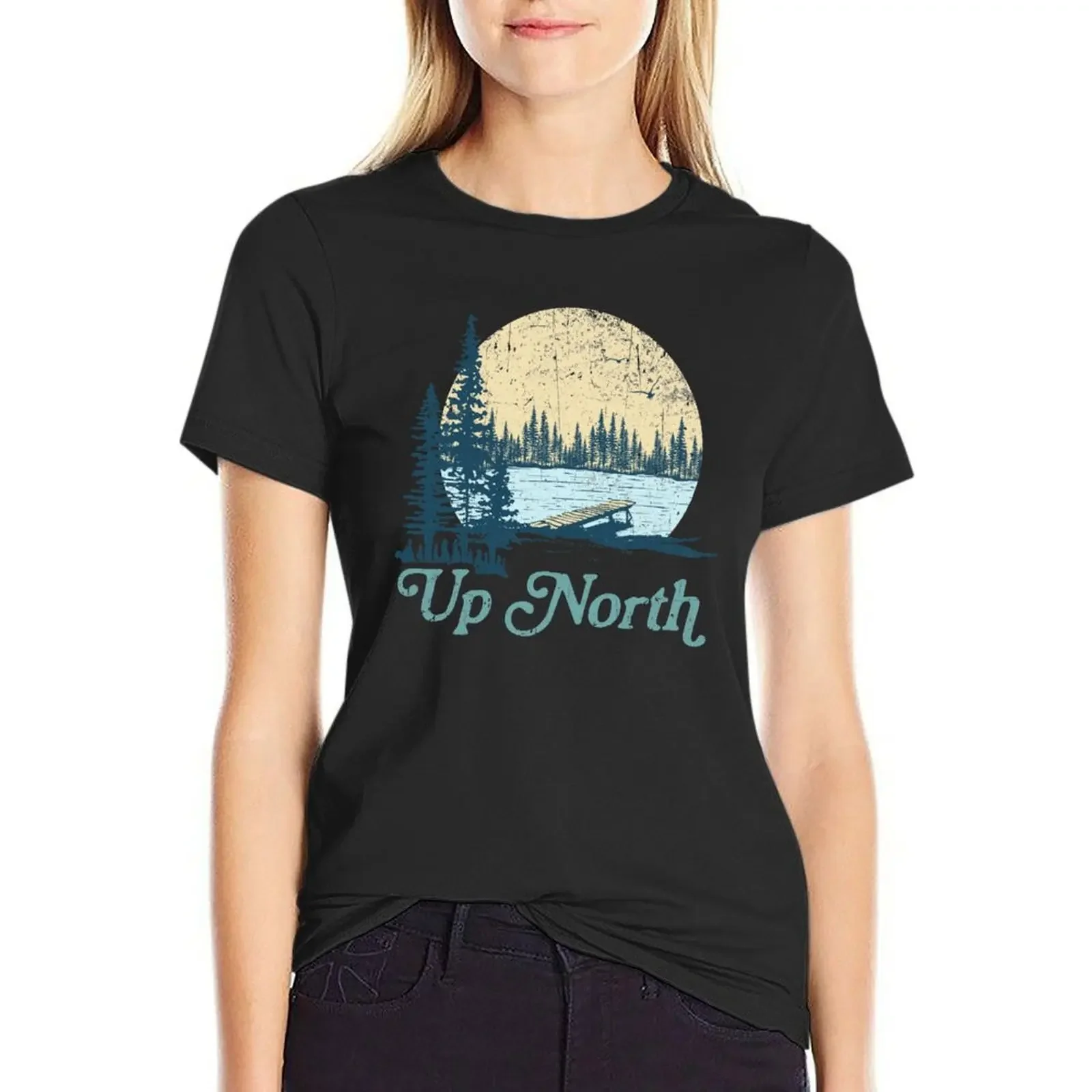 Vintage Up North Lake T-Shirt korean fashion customs design your own summer clothes heavyweights Woman clothing
Vintage Up North Lake T-Shirt korean fashion customs design your own summer clothes heavyweights Woman clothing