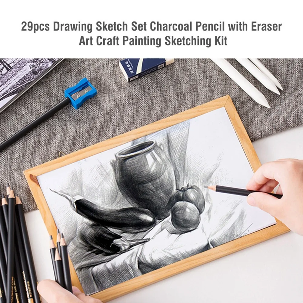 29PCS multiple hardness grades 29pcs sketch pencil kit soft moderate hard charcoal cores charcoal sketch pencils
29PCS multiple hardness grades 29pcs sketch pencil kit soft moderate hard charcoal cores charcoal sketch pencils