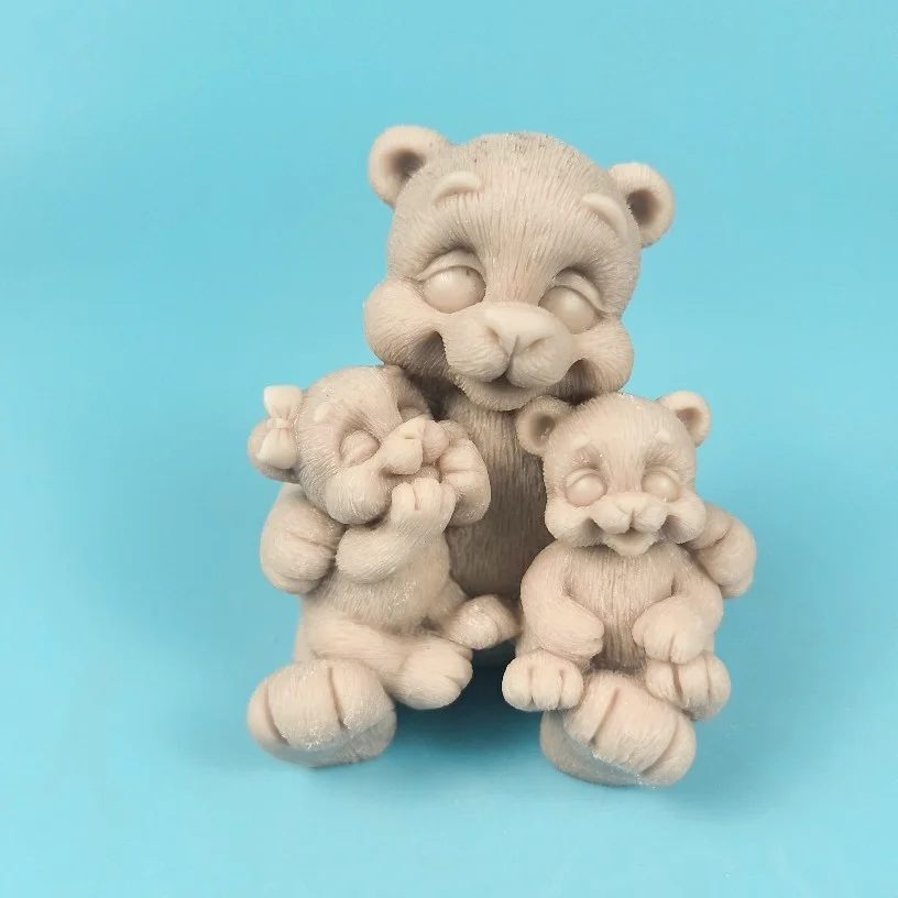 Bear's Family Mold Mom Hug Two Baby Bear Soap Molds Silicone 3D Wedding Birthday Clay Resin Mould
Bear's Family Mold Mom Hug Two Baby Bear Soap Molds Silicone 3D Wedding Birthday Clay Resin Mould