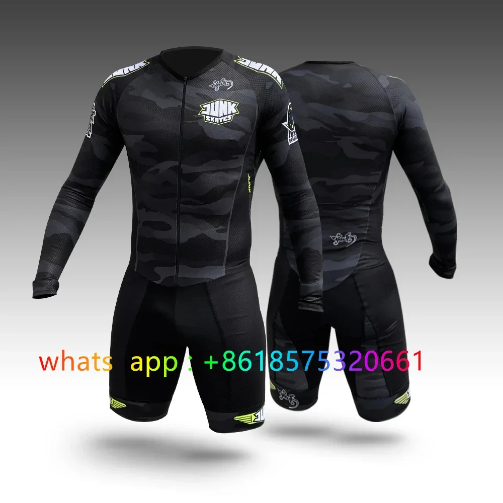 Мужские коньки, комбинезон для роликовых коньков, комбинезон для гонок на открытом воздухе, костюм для катания на коньках с длинными рукавами, одежда для быстрого катания на коньках 2025 
Мужские коньки, комбинезон для роликовых коньков, комбинезон для гонок на открытом воздухе, костюм для катания на коньках с длинными рукавами, одежда для быстрого катания на коньках 2025