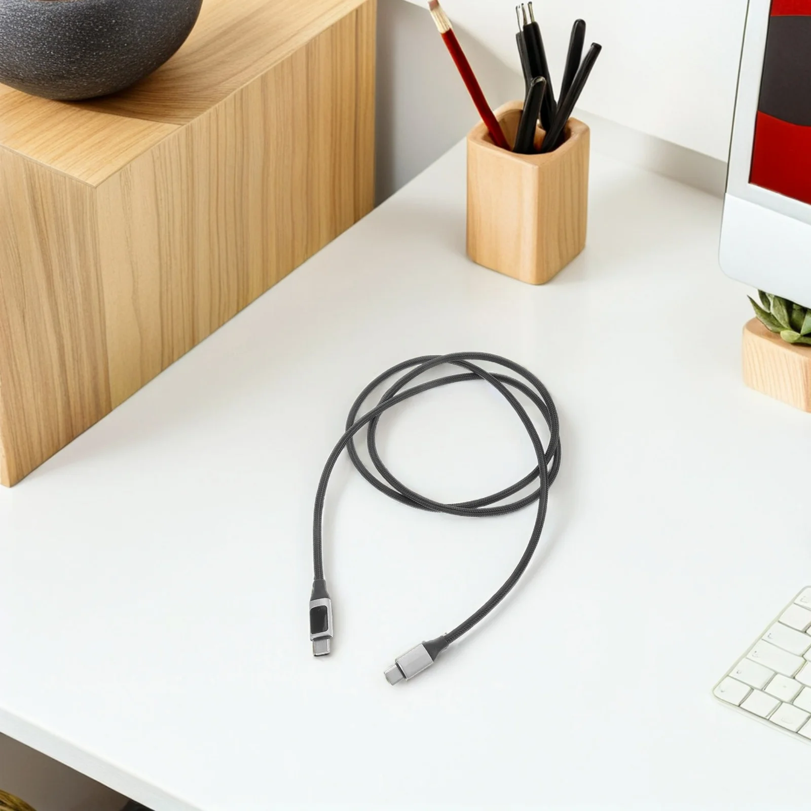 100W Digital Display USB-C Charging Cable Fast Charge Cord for Mobile Phones Tablets Car High Speed Type-C Data Cable
100W Digital Display USB-C Charging Cable Fast Charge Cord for Mobile Phones Tablets Car High Speed Type-C Data Cable