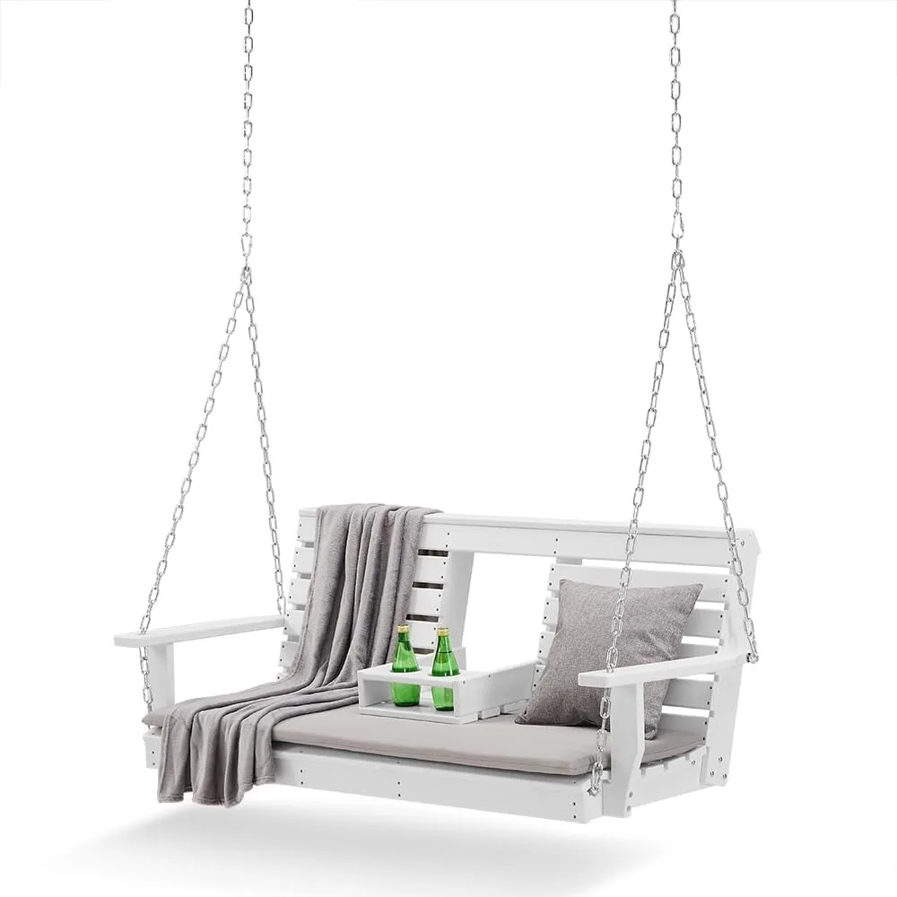 Durable HDPE Outdoor Porch Swing with Hanging Kit and Cup Holders for Relaxing Bench Swing
Durable HDPE Outdoor Porch Swing with Hanging Kit and Cup Holders for Relaxing Bench Swing
