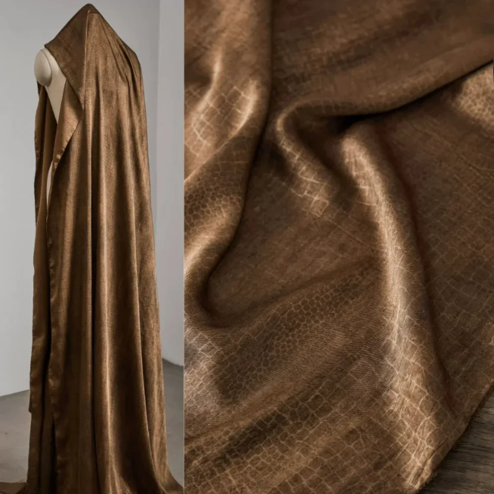 Snake Skin Pattern Embossed Bronzing Satin Fabric for Soft DIY Clothing Designer Fabrics By The Meter Sewing Material Cloth
Snake Skin Pattern Embossed Bronzing Satin Fabric for Soft DIY Clothing Designer Fabrics By The Meter Sewing Material Cloth