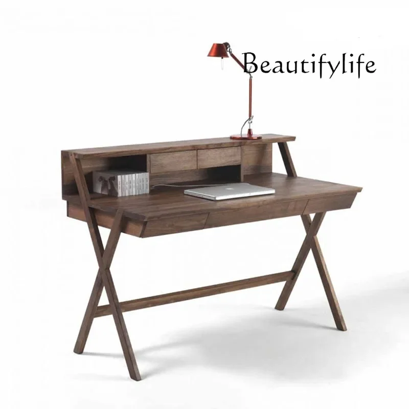 N19 North America Black Walnut Wooden Desk Nordic Log Solid Wood Desk Computer Simple Desk
N19 North America Black Walnut Wooden Desk Nordic Log Solid Wood Desk Computer Simple Desk