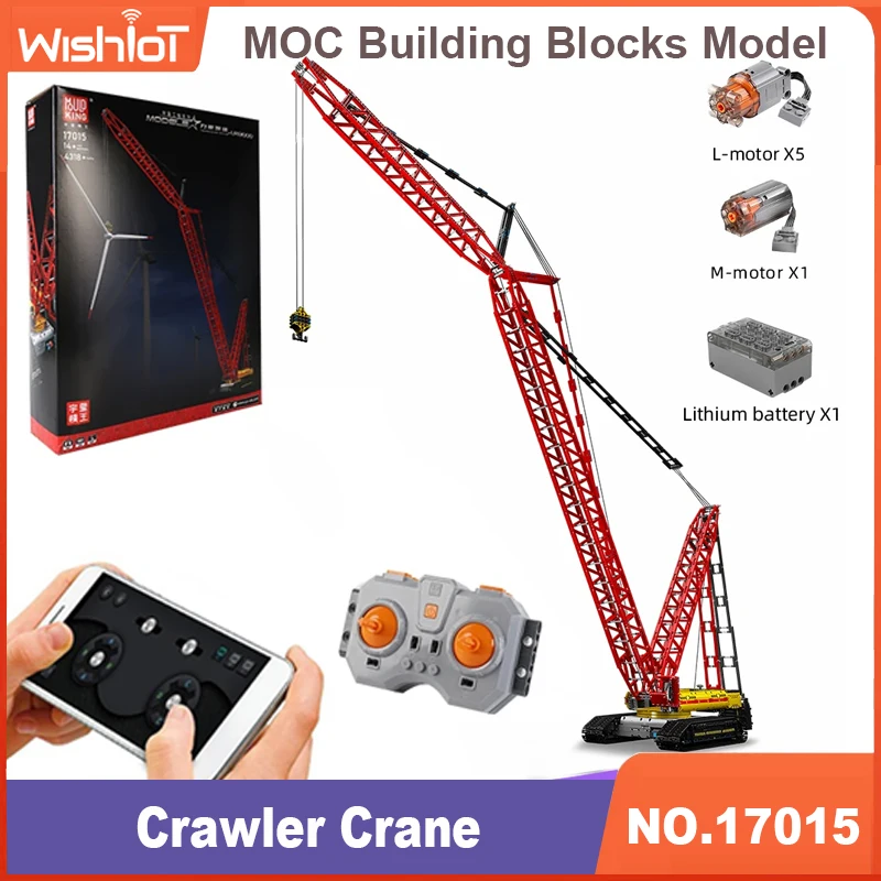 Mold King 17015, технические игрушки для автомобилей, APP & RC, моторизованный гусеничный кран Liebherr LR13000, строительный блок, кирпич, детский рождественский подарок
Mold King 17015, технические игрушки для автомобилей, APP & RC, моторизованный гусеничный кран Liebherr LR13000, строительный блок, кирпич, детский рождественский подарок