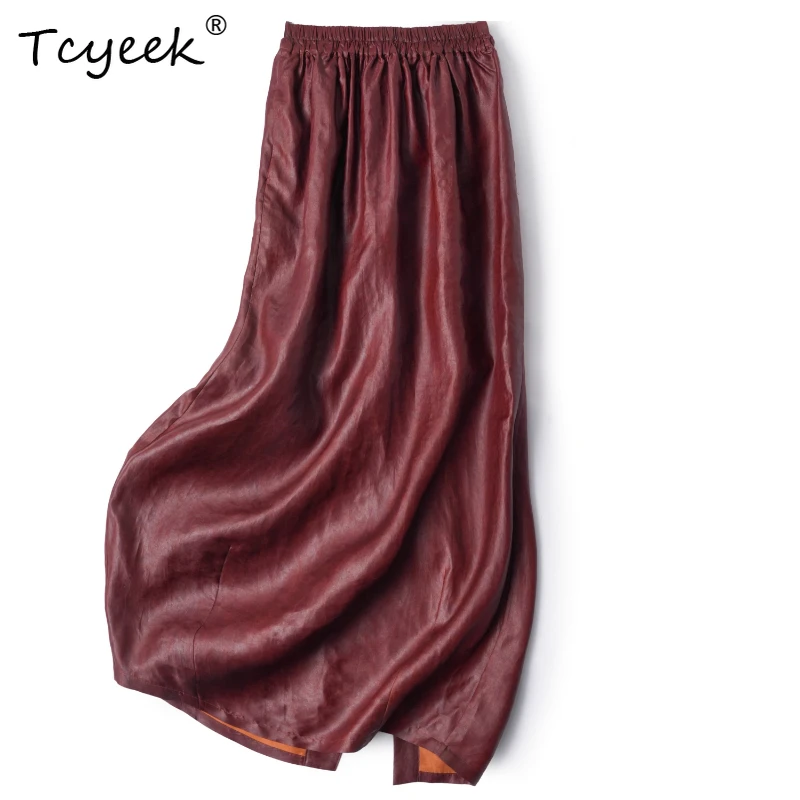 Tcyeek 100% натуральный шелк тутового шелка, весна-лето, винтажная длинная женская юбка с высокой талией, темно-красный цветочный бутон, Faldas Para Mujeres
Tcyeek 100% натуральный шелк тутового шелка, весна-лето, винтажная длинная женская юбка с высокой талией, темно-красный цветочный бутон, Faldas Para Mujeres