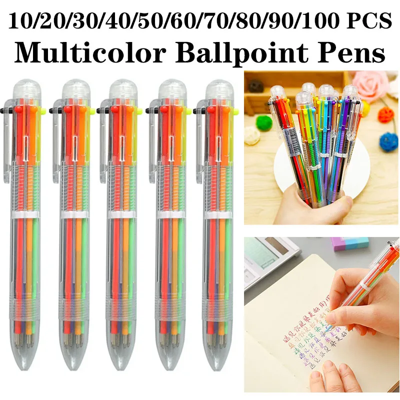 10/100 PCS Multicolor Ballpoint Fun Pens 0.5mm 6-in-1 Rainbow Retractable Pens Kids Office School Supplies Students Stationery
10/100 PCS Multicolor Ballpoint Fun Pens 0.5mm 6-in-1 Rainbow Retractable Pens Kids Office School Supplies Students Stationery