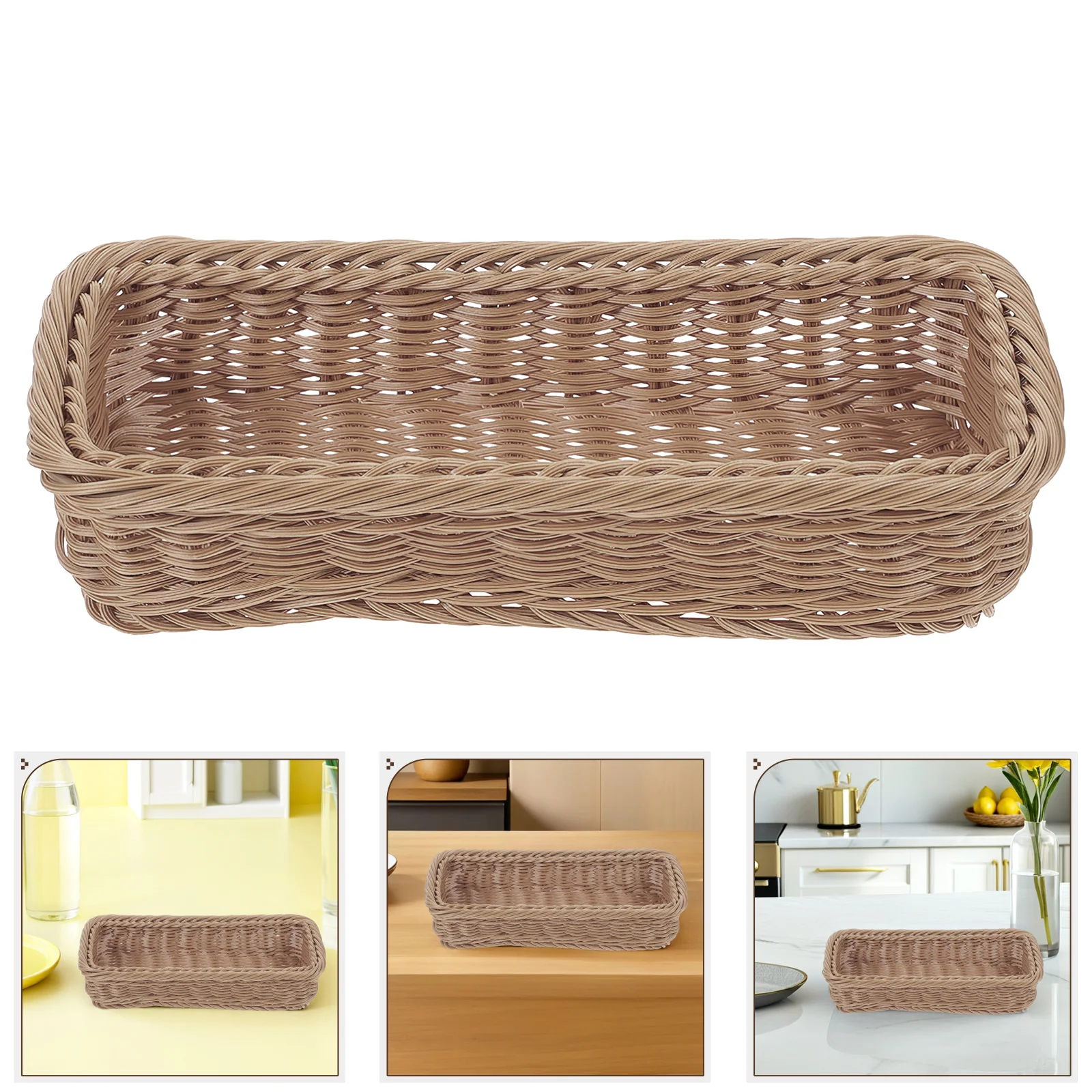 2pcs Plastic Woven Basket Storage For Cutlery Spice Jar Household Sundry Organizer Kitchen Tabletop Basket Multipurpose Home
2pcs Plastic Woven Basket Storage For Cutlery Spice Jar Household Sundry Organizer Kitchen Tabletop Basket Multipurpose Home
