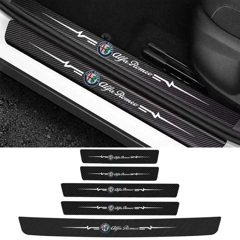 Car Door Sill Protector Sticker Carbon Fiber Rear Tail Bumper Decals for Alfa Romeo Giulia 159 147 156 4C Stelvio Giulietta Mito
Car Door Sill Protector Sticker Carbon Fiber Rear Tail Bumper Decals for Alfa Romeo Giulia 159 147 156 4C Stelvio Giulietta Mito
