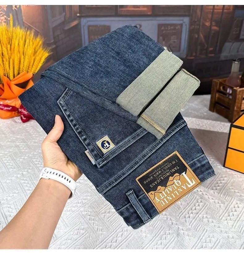 Harajuku модная роскошная одежда джинсы мужские популярные 23 новые весенние легкие роскошные облегающие прямые эластичные повседневные брюки 
Harajuku модная роскошная одежда джинсы мужские популярные 23 новые весенние легкие роскошные облегающие прямые эластичные повседневные брюки