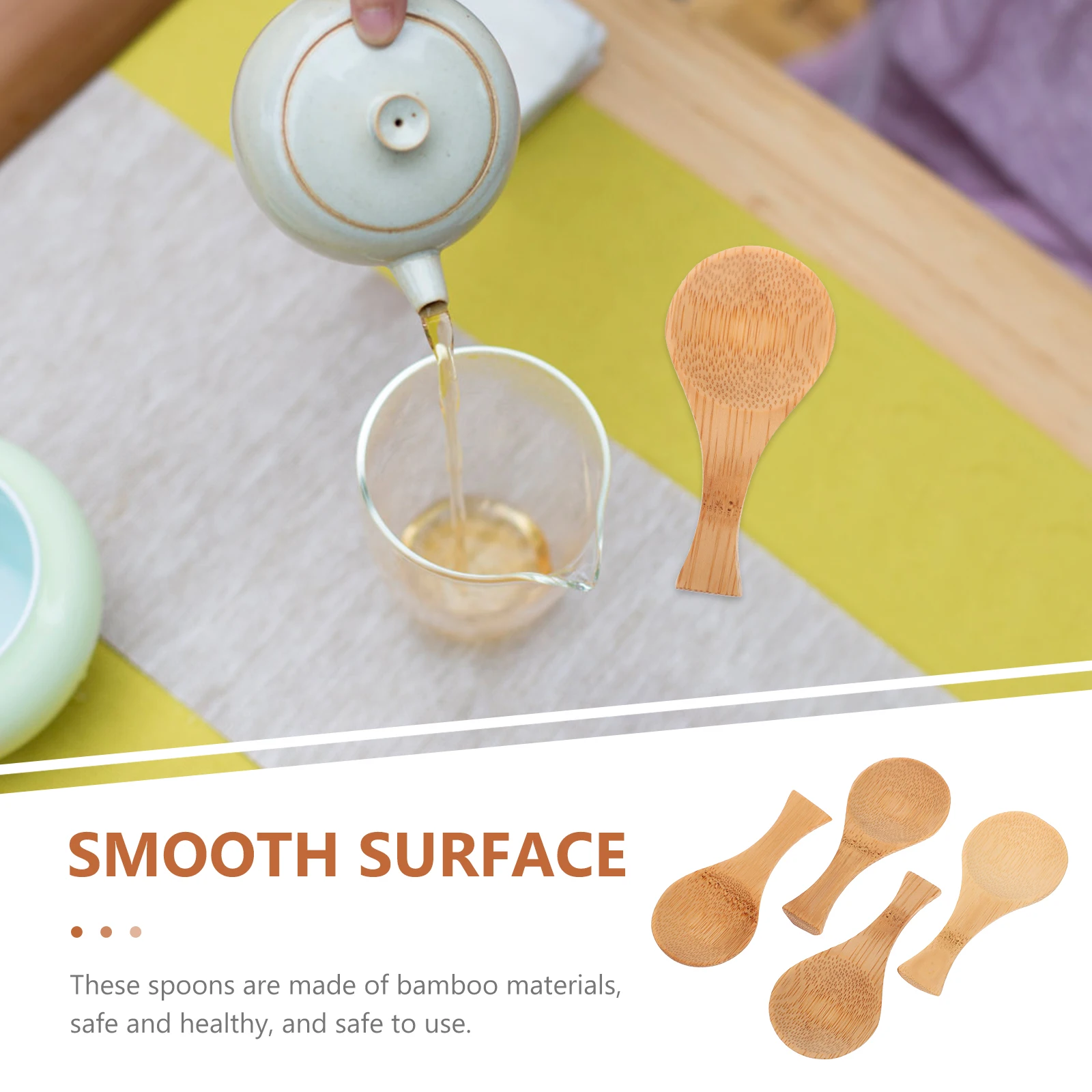 4pcs Bamboo Tea Spoon Wooden Multipurpose Spoons Smooth Edge Portable Salt Scoop Kitchen Gadgets Safe Healthy Usage
4pcs Bamboo Tea Spoon Wooden Multipurpose Spoons Smooth Edge Portable Salt Scoop Kitchen Gadgets Safe Healthy Usage