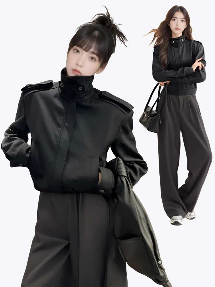 American Retro ort Motorcycle Jaet Women's 2025 Autumn New Korean Sle Casual Versatile Small Fraance Wind Top
American Retro ort Motorcycle Jaet Women's 2025 Autumn New Korean Sle Casual Versatile Small Fraance Wind Top