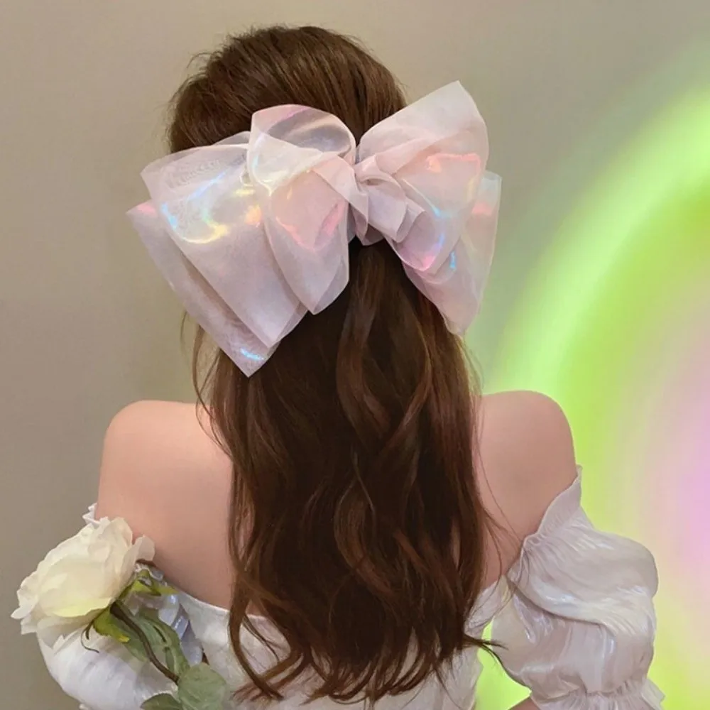 Fashion Elegant Hair Bows Chiffon Solid Color Bowknot Hairpins Shimmering Mesh Large Hair Clips for Girl Women
Fashion Elegant Hair Bows Chiffon Solid Color Bowknot Hairpins Shimmering Mesh Large Hair Clips for Girl Women