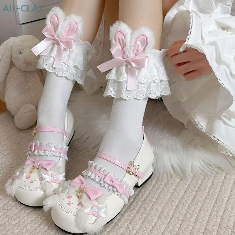 Japanese Harajuku Lolita Sweet Rabbit Ear Socks Women Summer JK Bow Short Socks Lolita Lace Large Lace Sweet Socks
Japanese Harajuku Lolita Sweet Rabbit Ear Socks Women Summer JK Bow Short Socks Lolita Lace Large Lace Sweet Socks