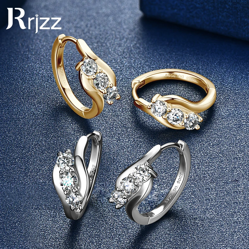 Rrjzz Infinity 925 Sterling Silver Exquisite Hoop Earrings Light Luxury VVS1 Round Moissanite for Women Jewelry with Certificate
Rrjzz Infinity 925 Sterling Silver Exquisite Hoop Earrings Light Luxury VVS1 Round Moissanite for Women Jewelry with Certificate