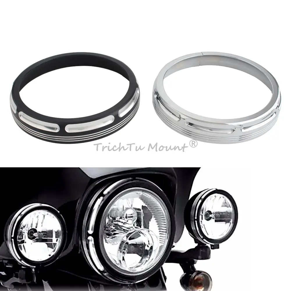 Motorcycle 7 Inch Headlight 4.5 Inch Auxiliary Passing Light Trim Rings Cover For Harley Electra Street Glide Road King 1994-24
Motorcycle 7 Inch Headlight 4.5 Inch Auxiliary Passing Light Trim Rings Cover For Harley Electra Street Glide Road King 1994-24