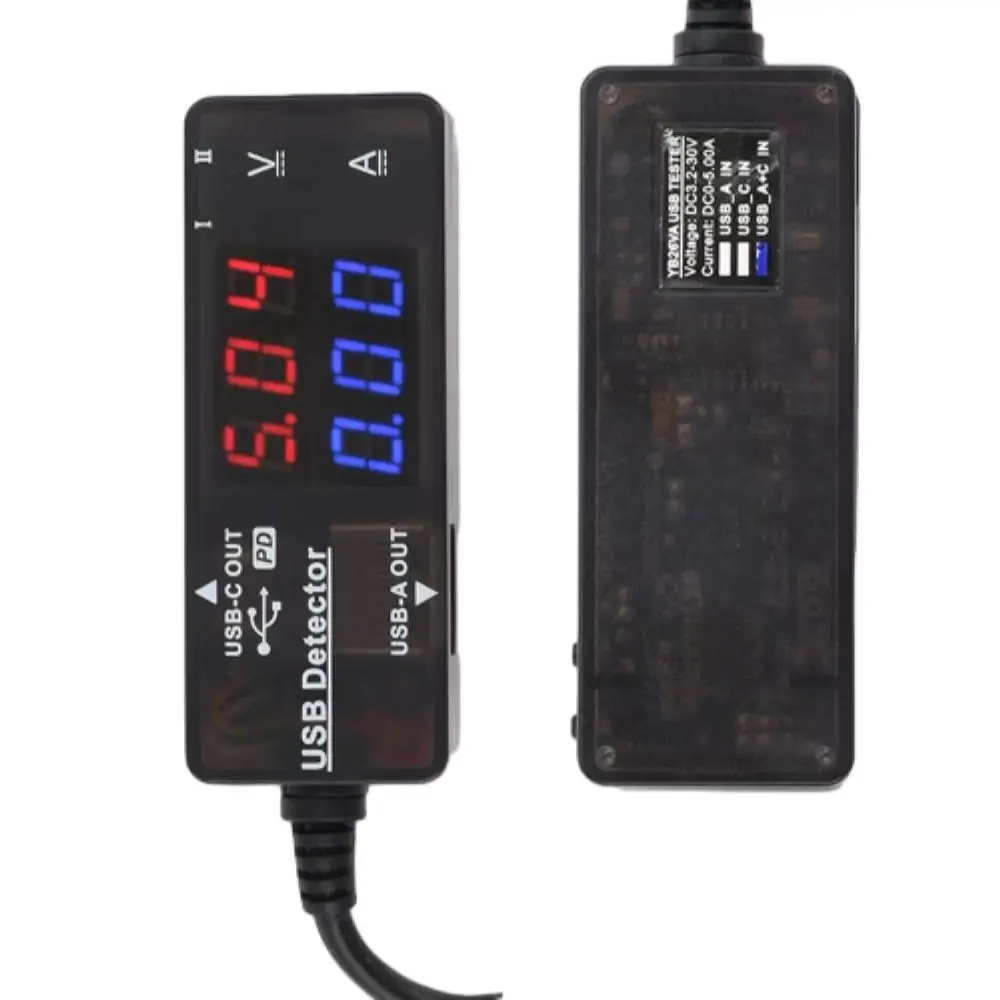 USB/Type-C Cable Dual LED USB Charger Tester Voltage Current Meter Voltmeter Ammeter Tester Mobile Power Detector
USB/Type-C Cable Dual LED USB Charger Tester Voltage Current Meter Voltmeter Ammeter Tester Mobile Power Detector