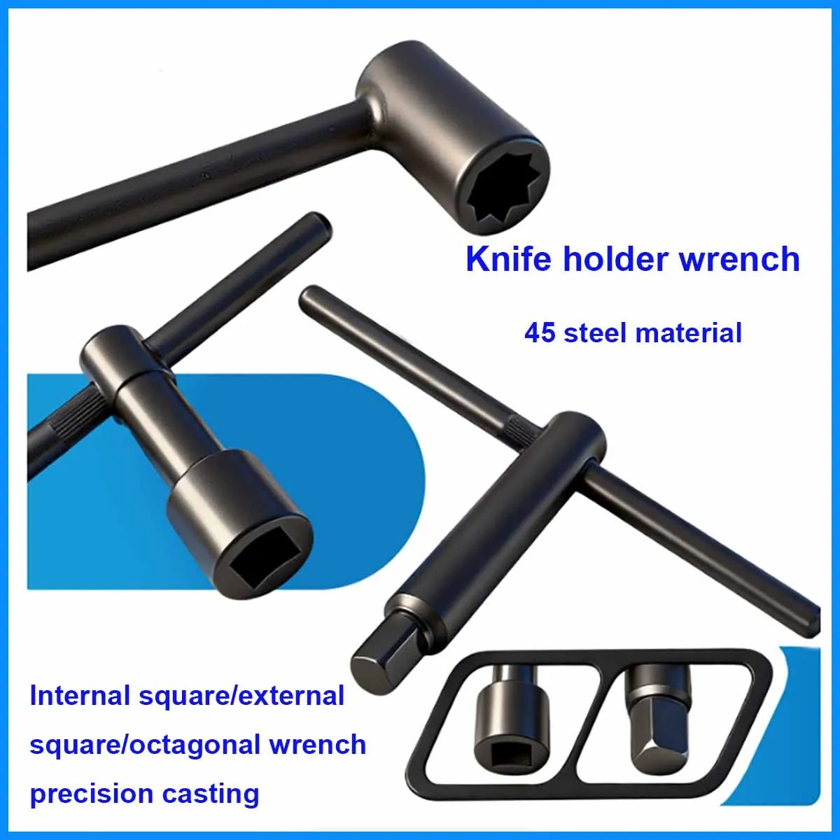 1PCS Lathe tool holder wrench, internal square pressure tool holder chuck key screw wrench, 8/10/12/14/17square Head
1PCS Lathe tool holder wrench, internal square pressure tool holder chuck key screw wrench, 8/10/12/14/17square Head