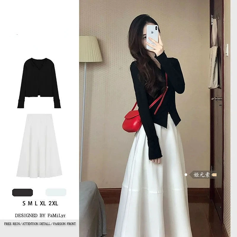Spring 2-piece Suit Women Streetwear Two Piece Set Casual T Shirts and Long Skirts Female Skirt Suits Sets Womens Outfits Q185
Spring 2-piece Suit Women Streetwear Two Piece Set Casual T Shirts and Long Skirts Female Skirt Suits Sets Womens Outfits Q185