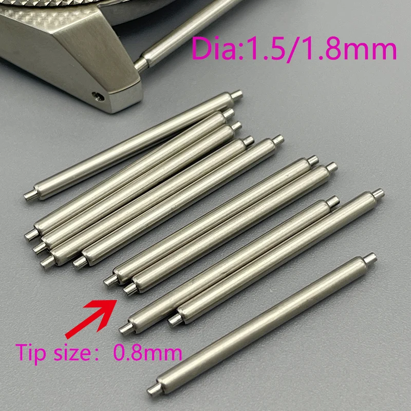 10/20Pcs Dia 1.5mm/1.8mm No Support Spring Bar Watch Strap Link Pins Fits Width 12mm-28mm Watch Bracelet Stainless Steel Link
10/20Pcs Dia 1.5mm/1.8mm No Support Spring Bar Watch Strap Link Pins Fits Width 12mm-28mm Watch Bracelet Stainless Steel Link