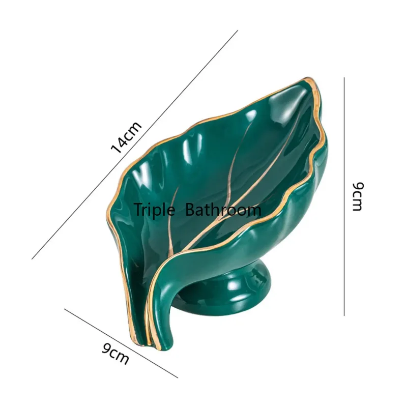 1 piece of ceramic bathroom soap dish with creative leaf shaped design, home bathroom storage box, toilet soap holder
1 piece of ceramic bathroom soap dish with creative leaf shaped design, home bathroom storage box, toilet soap holder
