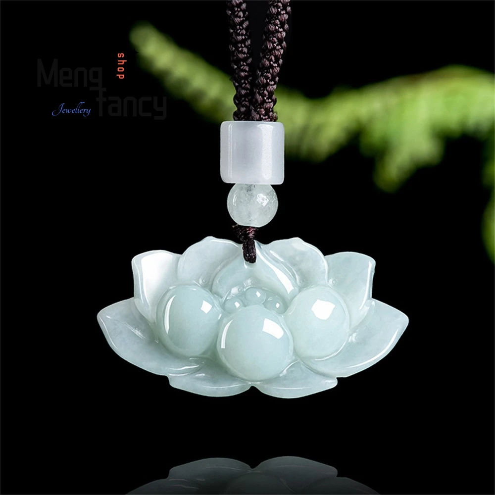 Natural Burmese Grade A Jade Three-dimensional Lotus Flower Pendant, Ice Jade Pendant Flower Pendant For Men And Women Fashion J
Natural Burmese Grade A Jade Three-dimensional Lotus Flower Pendant, Ice Jade Pendant Flower Pendant For Men And Women Fashion J