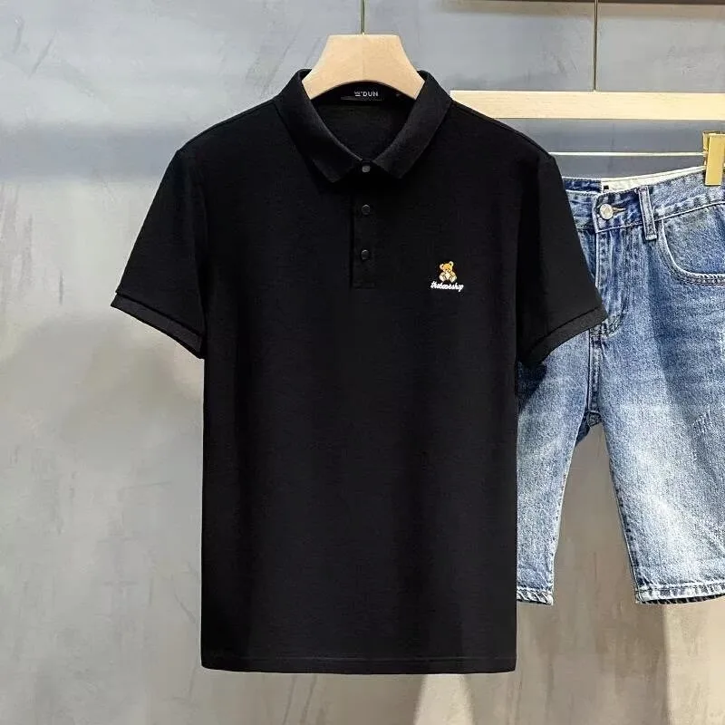 2025Minimally Embroidered Teddy Bear, Handsome Lapel Polo Shirt, Men's Summer Leading T-shirt, Men's Short Sleeved Slim Fit
2025Minimally Embroidered Teddy Bear, Handsome Lapel Polo Shirt, Men's Summer Leading T-shirt, Men's Short Sleeved Slim Fit