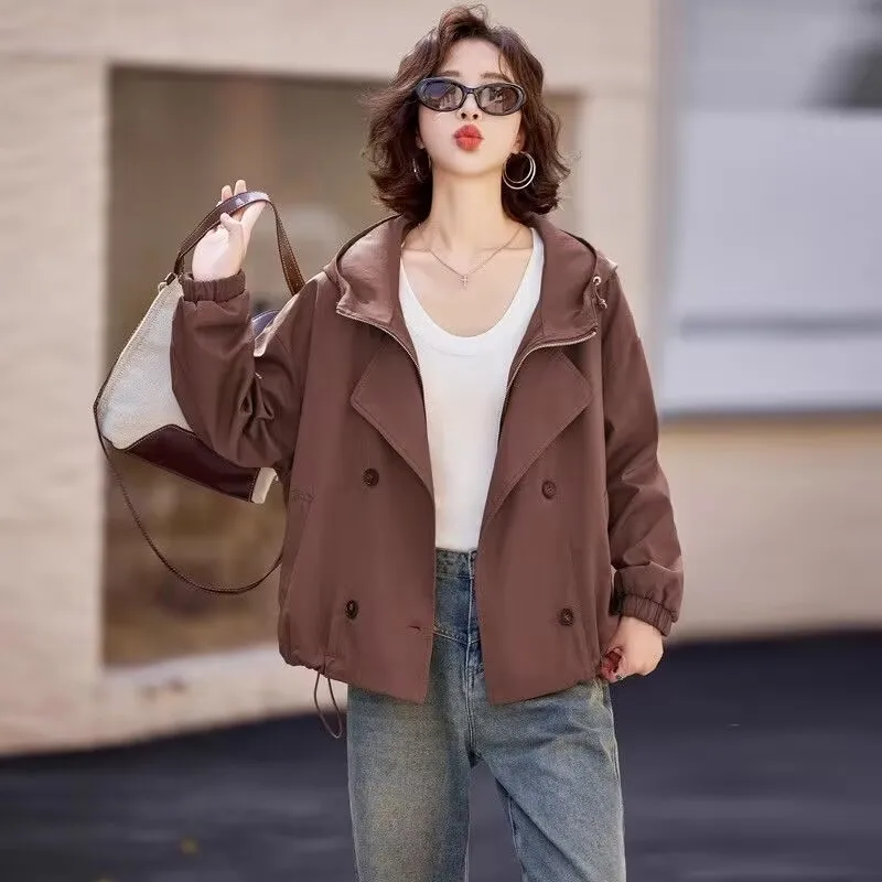 High-End Hooded Jacket Versatile Loose Jacket Women's Solid Button Pocket Casual Patchwork Contrasting SweaterShirt Brown Coats
High-End Hooded Jacket Versatile Loose Jacket Women's Solid Button Pocket Casual Patchwork Contrasting SweaterShirt Brown Coats