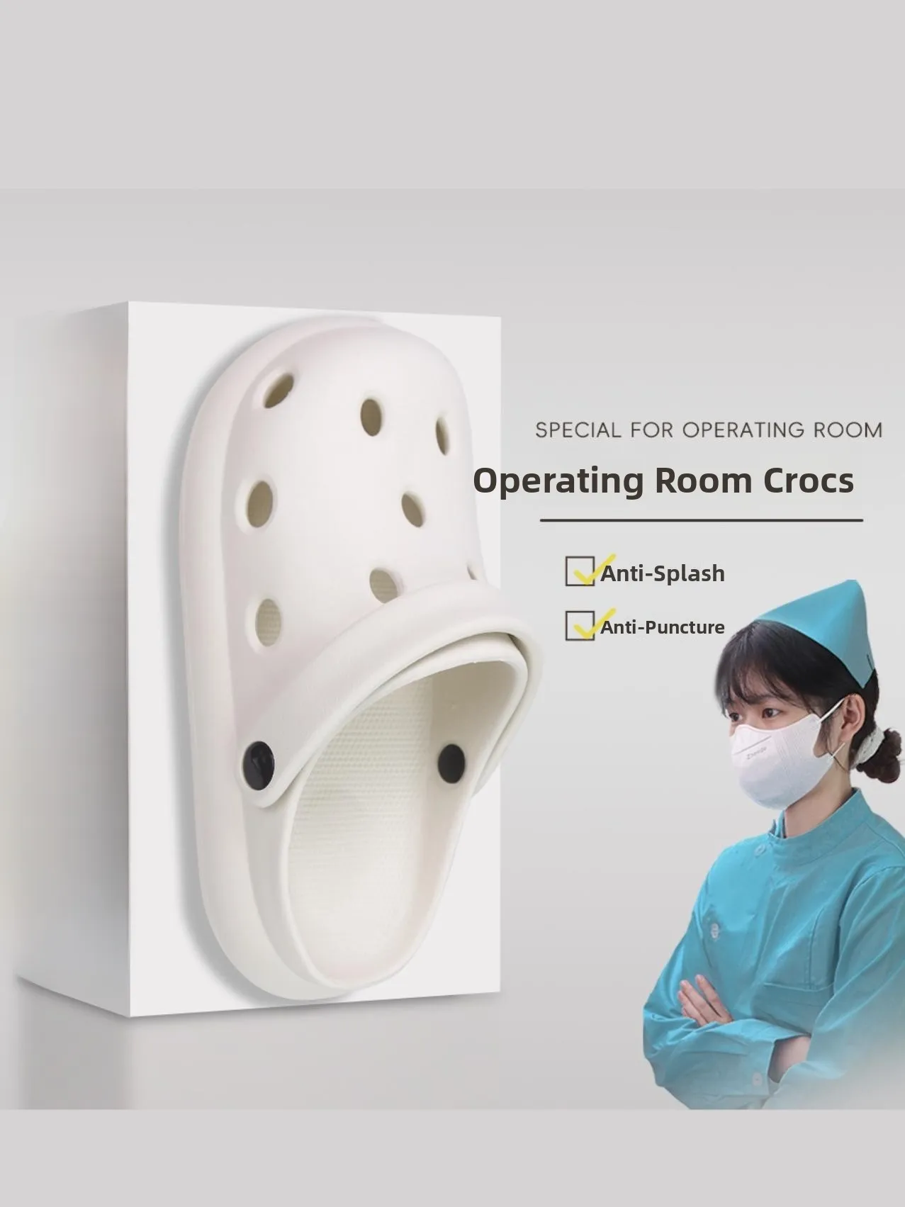 EVA Soft Bottom Anti-Slip Operating Room Clog Slippers Unisex Summer Sandals Slip-On Casual Hollow out Design for Doctors And...
EVA Soft Bottom Anti-Slip Operating Room Clog Slippers Unisex Summer Sandals Slip-On Casual Hollow out Design for Doctors And...