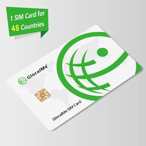 Carte SIM mondiale prépayée Glocalme 7 Go/10 jours, carte SIM de données, recharge SIM OTA, couverture dans plus de 52 pays, carte SIM internationale