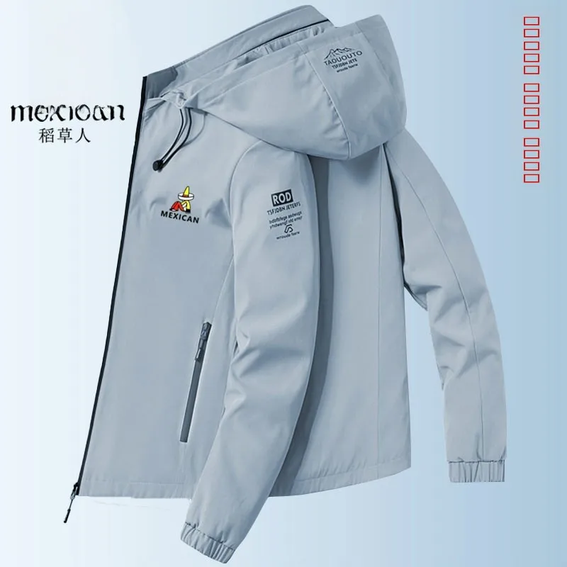 Loose Fit Men's Jaet Casual Workwear Fce Lined Hooded Autumn Spring Faion Outerwear Windbreaker Coat Mexican Sle
Loose Fit Men's Jaet Casual Workwear Fce Lined Hooded Autumn Spring Faion Outerwear Windbreaker Coat Mexican Sle