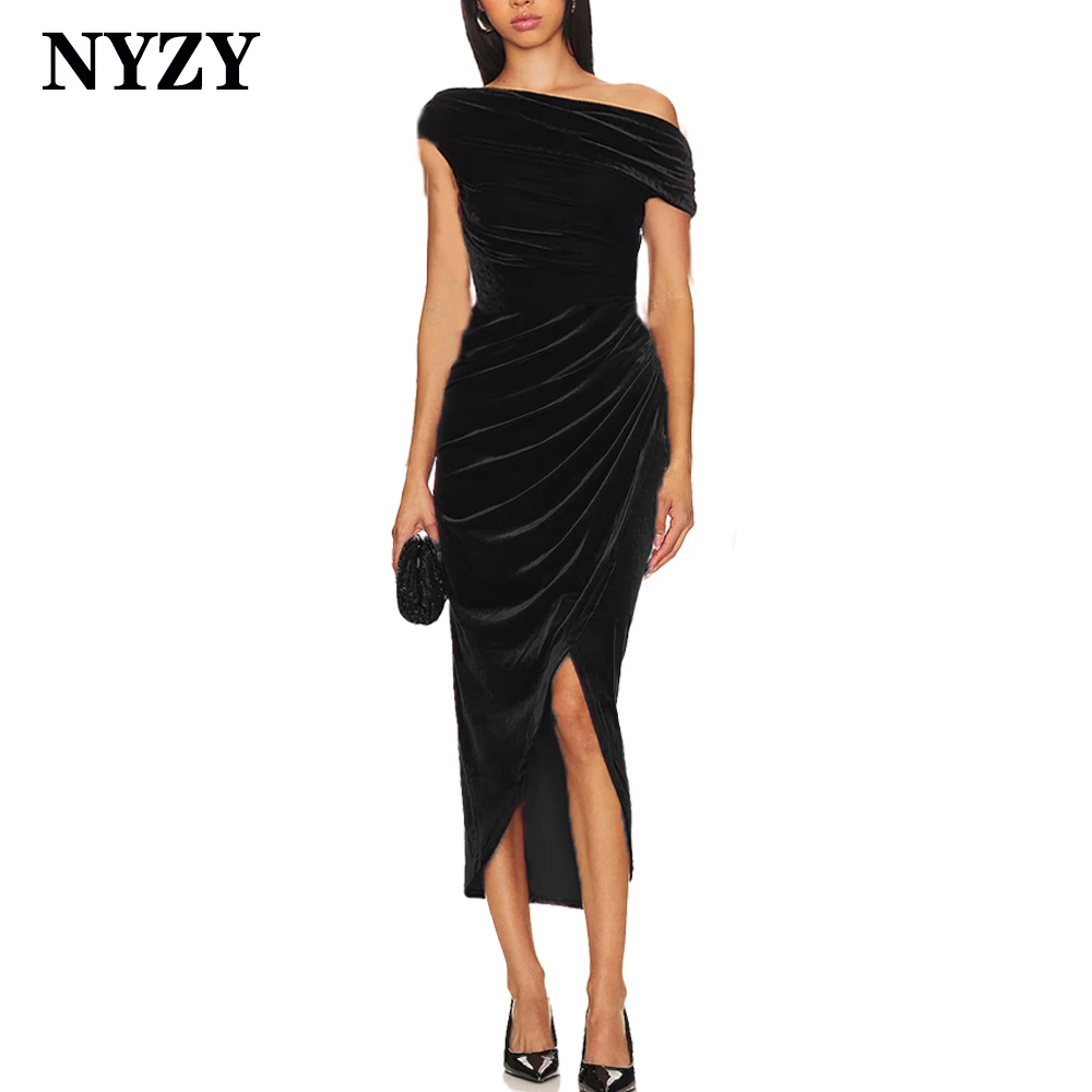 NYZY E454 Customized 2025 One Shoulder Party Formal Gowns Velvet Evening Dresses Black
NYZY E454 Customized 2025 One Shoulder Party Formal Gowns Velvet Evening Dresses Black