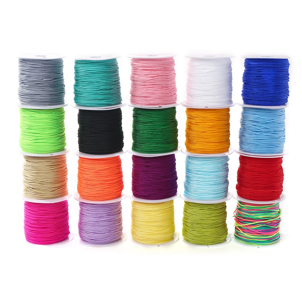 20 Rolls Nylon String for Bracelets Chinese Knotting Cord Nylon Rope Beading Thread String for DIY jewelry Making
20 Rolls Nylon String for Bracelets Chinese Knotting Cord Nylon Rope Beading Thread String for DIY jewelry Making