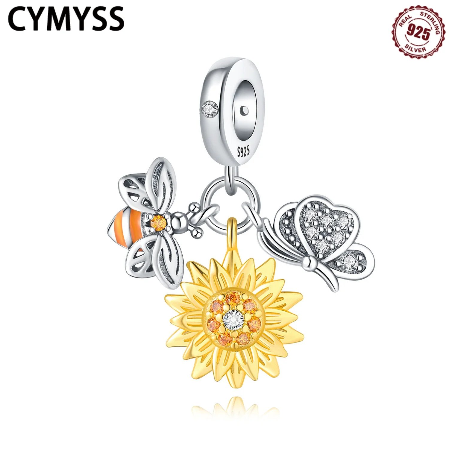 CYMYSS 2025 New 925 Sterling Silver 18K Gold Plated Bee Sunflower Butterfly Pendant Fine Jewellery Birthday Gift Women's Pendant
CYMYSS 2025 New 925 Sterling Silver 18K Gold Plated Bee Sunflower Butterfly Pendant Fine Jewellery Birthday Gift Women's Pendant
