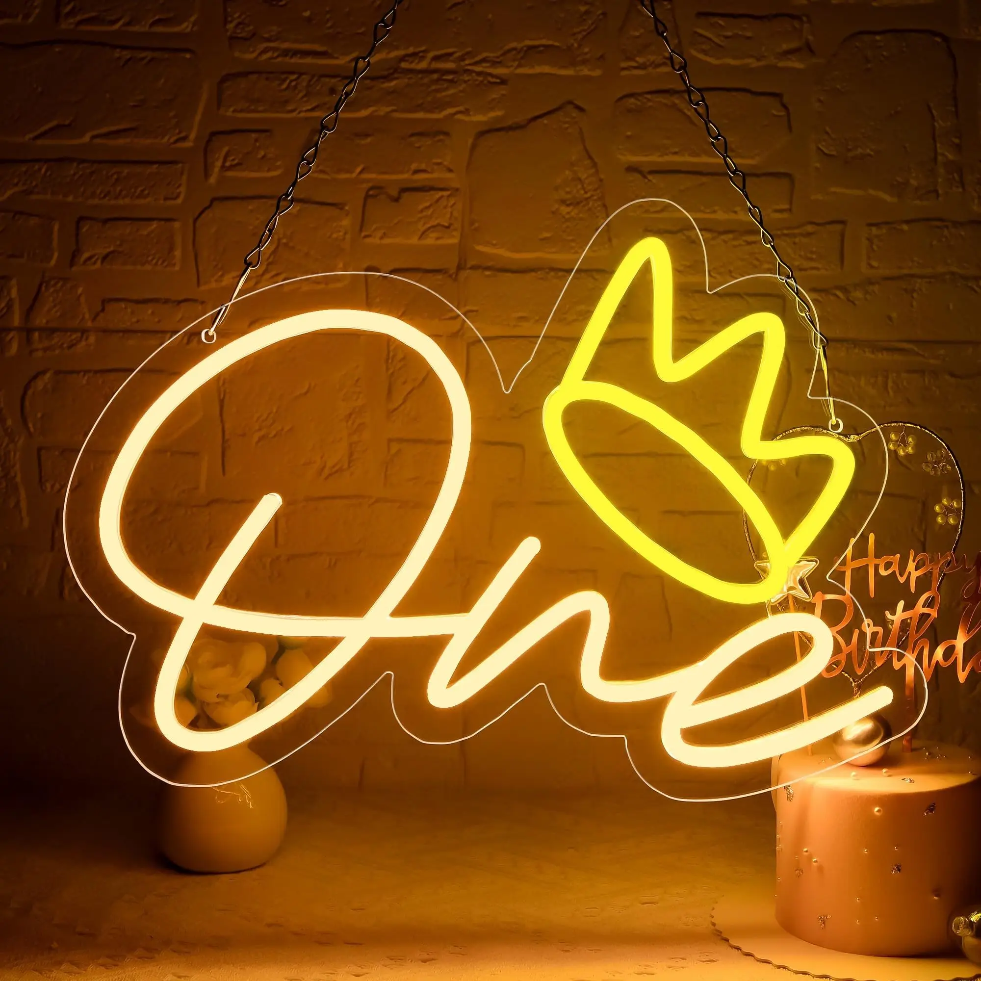 Неоновая вывеска One Crown, питание от USB, с регулируемой яркостью, подходит для свадеб, вечеринок по случаю дня рождения и высококачественного домашнего декора.
Неоновая вывеска One Crown, питание от USB, с регулируемой яркостью, подходит для свадеб, вечеринок по случаю дня рождения и высококачественного домашнего декора.