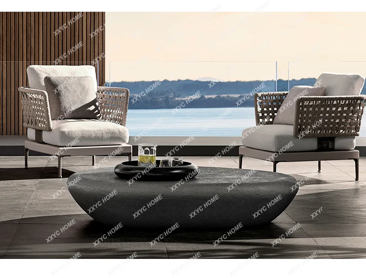 Lnordic minimalist design mid century concrete oval stony outdoor coffee table modern living room furniture
Lnordic minimalist design mid century concrete oval stony outdoor coffee table modern living room furniture