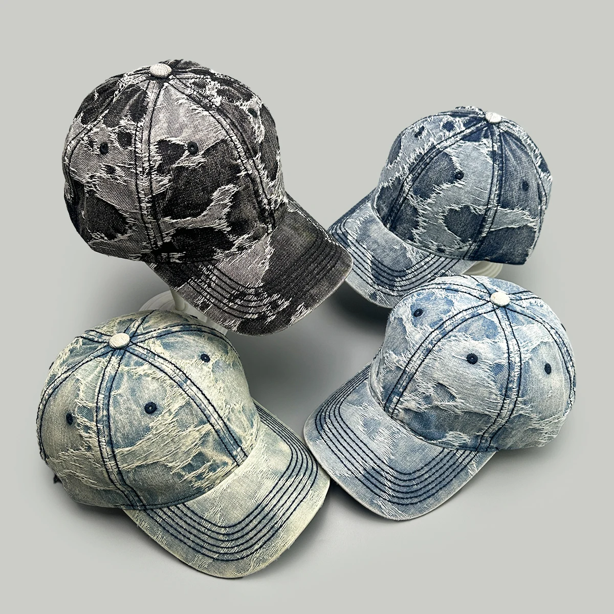 Denim American Retro Irregular Pattern Baseball Hats New Men Women Sunshade Street Versatile Personal Fashion ins Peaked Caps
Denim American Retro Irregular Pattern Baseball Hats New Men Women Sunshade Street Versatile Personal Fashion ins Peaked Caps