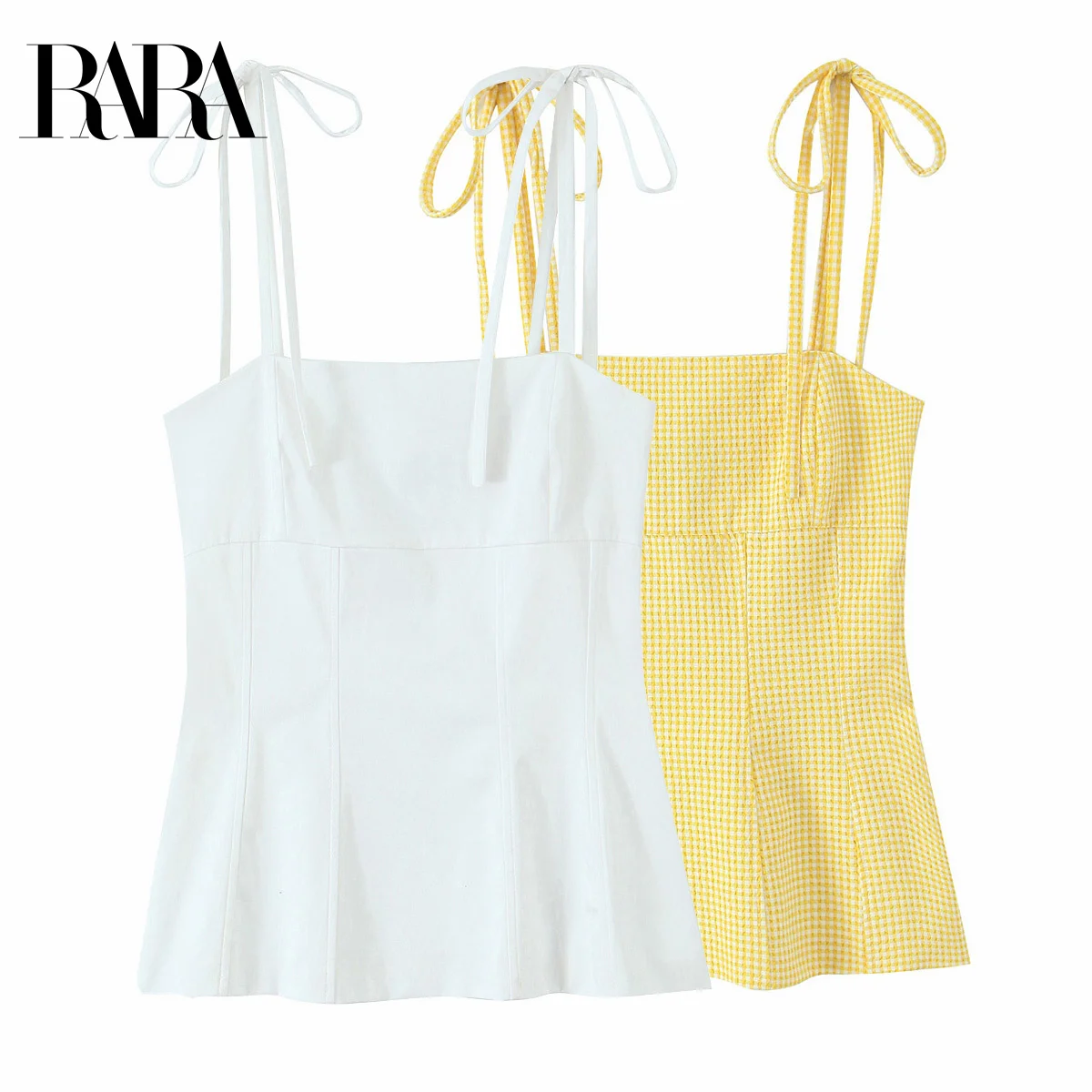 RARA Womens Sleeveless Square - neck Camisole Top with Bow - tie Straps Stylish and Charming for a Fashion - forward Look
RARA Womens Sleeveless Square - neck Camisole Top with Bow - tie Straps Stylish and Charming for a Fashion - forward Look